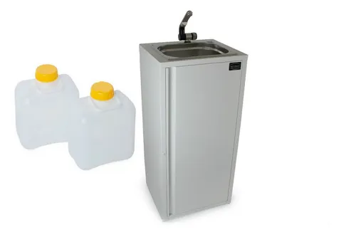 ad-ideen Mobiles Handwaschbecken für Verkaufswagen und Imbiss - Praktisches, mobiles Handwaschbecken für Verkaufswagen und Imbisse. Ideal für hygienische Handreinigung, platzsparend und einfach zu installieren. Perfekt für den professionellen Einsatz im Gastro-Bereich.
