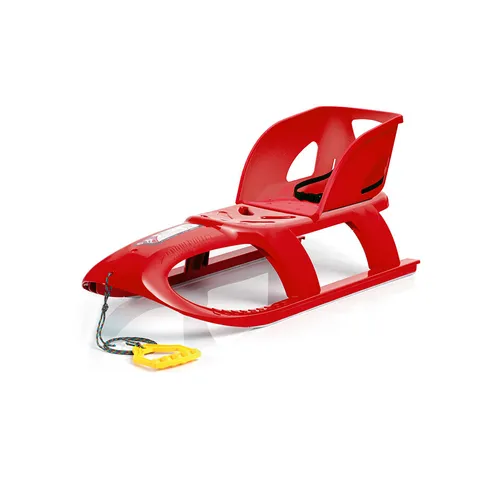 Schlitten mit Rückenlehne ISP, rot