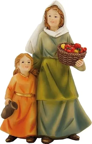 FADEDA Mutter mit Kind/Höhe:11 cm/handbemalt/detailgetreue Krippen Figuren - Weihnachten Tisch Dekoration Krippe Zubehör