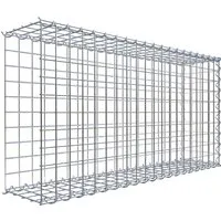 Gabiona Gabione-Anbaukorb Typ 2 - 50 x 100 x 20 cm - Gabionen für flexible Gartengestaltung - Robuster Anbaukorb aus verzinktem Drahtgitter mit 5 x 5 cm Maschenweite, ideal für kreative Landschaftsgestaltung ohne Stirngitter.