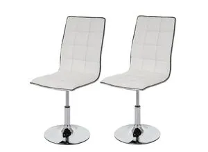 2er-Set Esszimmerstuhl MCW-C41 - Hochwertiger Kunstlederstuhl - Esszimmerstühle aus Kunstleder mit schickem Design, 360° drehbar und höhenverstellbar für optimalen Sitzkomfort und individuelle Anpassung.