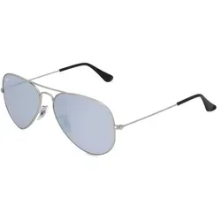 Ray-Ban RB 3025 AVIATOR LARGE METAL Sonnenbrille - Unisex-Pilot Sonnenbrille aus robustem Metall, silberne Fassung und polarisierende Gläser für optimalen UV-Schutz und klaren Sicht.