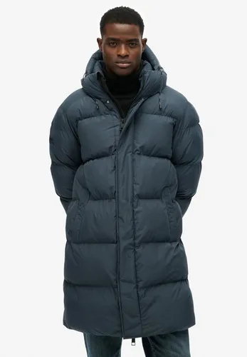 Superdry Steppjacke HOODED SPORTS PUFFER MID JKT Kunstfaser, relaxed fit