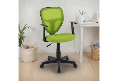 IDIMEX Drehstuhl STUDIO, Schreibtischstuhl Kinder höhenverstellbar mit Armlehnen Grün