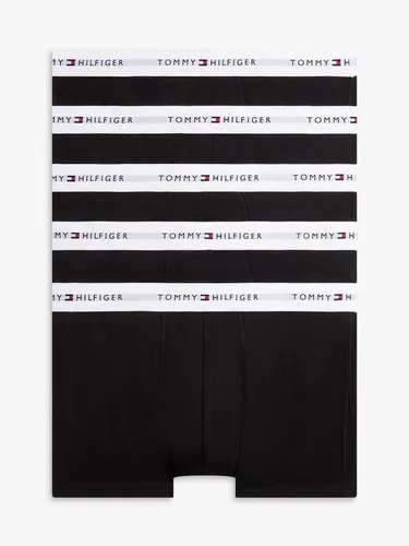 Tommy Hilfiger Boxer TRUNK 5er Pack Schwarz M (50) - Bequeme und stylische Unterwäsche im 5er Pack, mit elastischem Logobund und körpernahem Schnitt für optimalen Tragekomfort. Ideal für den täglichen Gebrauch.