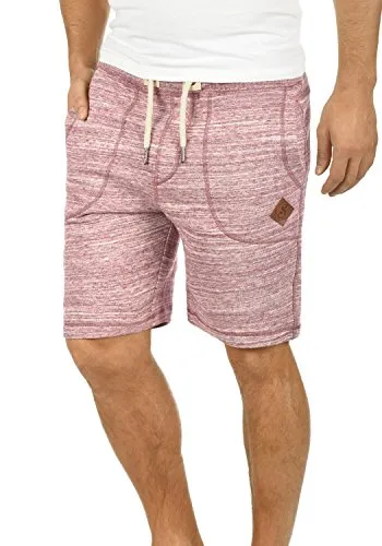 !Solid SDAris Herren Sweatshorts - Bequeme Jogginghose in Wine Red - Herren-Shorts aus angenehmem Sweat-Material mit kuschelweicher Fleece-Innenseite, ideal für Sport oder entspannte Tage. Nachhaltig produziert und mit praktischem Kordelzug.