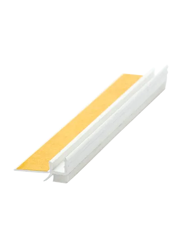 10x Anputzleiste mit Schutzlippe 9 mm 2,0 m Putzleiste Fensterleiste PVC-Leiste