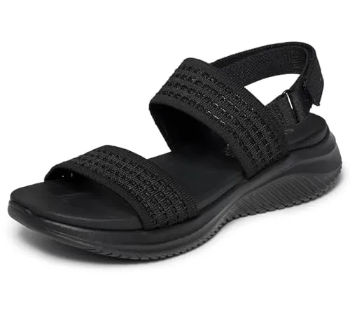 Skechers ULTRA FLEX 3.0 SANDAL Sandale Freizeitschuh mit Klettverschluss schwarz 41 EU - Bequeme Sommerschuhe in Größe 41 mit leichtem Keilabsatz und gepolsterter Innensohle. Ideal für den Alltag, mit praktischem Klettverschluss und stylischem Strukturmuster. Perfekt für entspannte Freizeitaktivitäten.