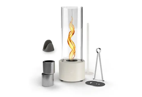 Monster24 Echtfeuer-Dekokamin Bio-Ethanol Tischkamin mit Tornado-Flamme - Genießen Sie stimmungsvolle Feuer-Momente drinnen und draußen! Dieser elegante Tischkamin ist sofort einsatzbereit und schafft eine besondere Atmosphäre ohne Asche und Rauch. Ideal für Terrasse, Balkon oder Wohnräume.