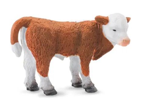 Collecta 88236 Hereford Kalb stehend 7 cm Wildtiere