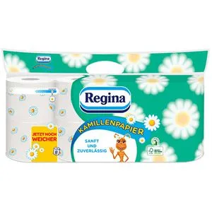 Regina Toilettenpapier Kamillenpapier 3-lagig in weiß von Regina