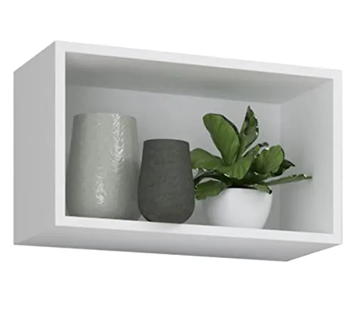 VCM Holz Wandregal Arila S Weiß - Hängeregal aus Holz, zeitloses Design für zusätzlichen Stauraum an der Wand