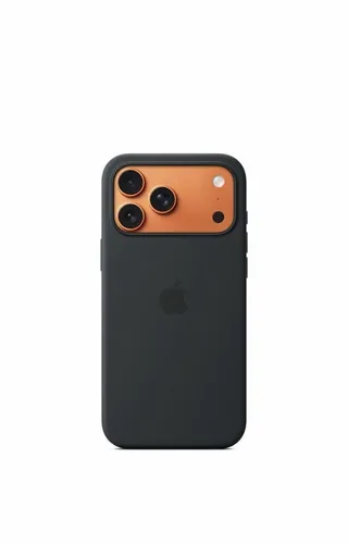 APPLE Silikon Case mit MagSafe für iPhone 17 Pro Max - Schwarz - Handyhülle aus recyceltem Silikon, bietet optimalen Schutz und lässt sich sicher am Crossbody Band befestigen. Perfekt für kabelloses Laden mit MagSafe.