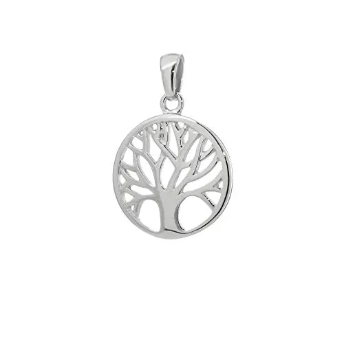 NKlaus Baum des Lebens Ø 14mm Kettenanhänger 925 Sterlingsilber Silber Lebensbaum 9106
