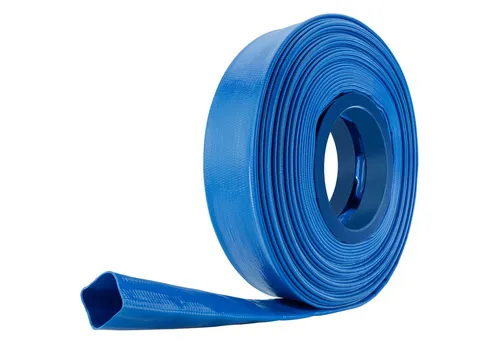 Poppstar Gartenschlauch 20m PVC Flachschlauch - Flexibler und leicht aufrollbarer 20m Flachschlauch (Ø 38mm) für vielseitige Anwendungen in Garten, Landwirtschaft und Camping. Druckfest bis 7 bar, ideal für Wasser- und Abwassertransport.