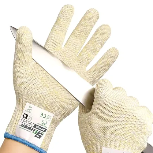 Schwer LEVEL A9/F Schnittschutzhandschuhe, ultimativer Schnittschutz nach den höchsten US-amerikanischen und europäischen Standards, PFAS-frei, zum Schneiden von Fleisch, Austernschütten(M,2pairs)