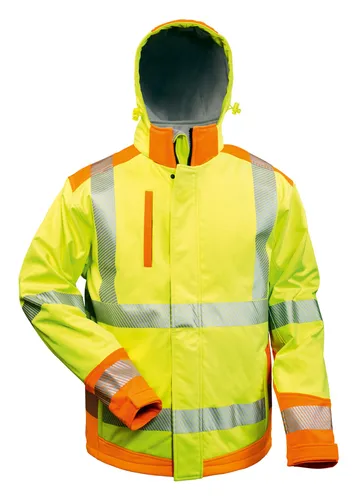 Elysee Warnjacke Rickmer Softshell M - Gelb/Orange - Jacken & Parkas, hochsichtbare Softshelljacke für optimale Sicherheit bei Arbeiten im Freien