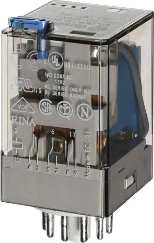 Finder 60.13.9.024.0074 Steckrelais 24 V/DC 10A 3 Wechsler 1St.