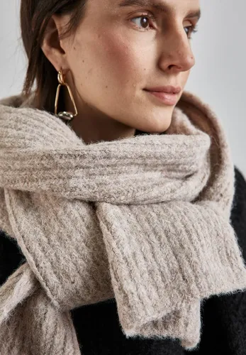 STREET ONE Langer Strickschal in Beige/Schwarz - Schals & Tücher, stilvoller und vielseitig tragbarer Schal aus weichem Material, perfekt für jede Jahreszeit.