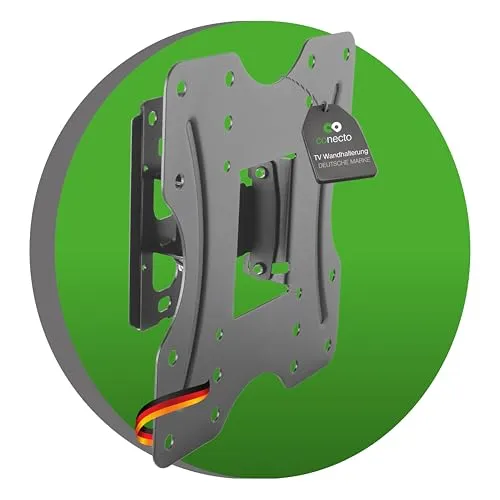 conecto TV Wandhalterung, neigbare und schwenkbare Universal Halterung,max. VESA 200x200 mm, für 23-42 Zoll Flach & Curved Ferseher Monitor bis 30kg, schwarz