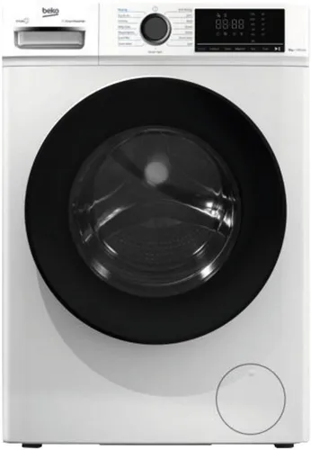 Beko BM3WFOE841PSA Waschmaschine - Energieeffiziente Frontlader-Waschmaschine der Klasse A, ideal für Haushalte mit hohem Waschbedarf und vielseitigen Installationsmöglichkeiten.