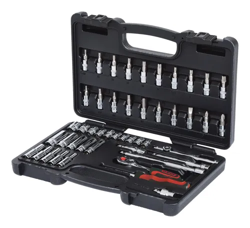 KS Tools 918.0847 1/4 CHROMEplus Steckschlüssel-Satz, 47-tlg. - Werkzeug-Set mit 47 Teilen, inkl. 1/4