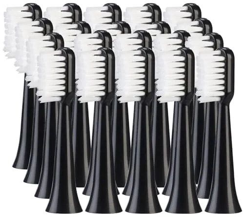 newgen medicals Zubehör zu Zahnbürste: 20er-Set Aufsteckbürsten für Akku-Schallzahnbürste SZB-300, mittelhart (Akku Zahnbürste)