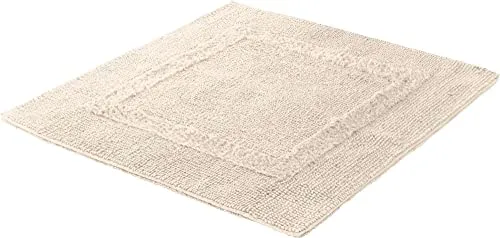 Erwin Müller WC-Vorlage, WC-Matte Heraklion Natur Größe 60x60 cm - Kochfest, für Fußbodenheizung geeignet, 100% Baumwolle (weitere Farben)