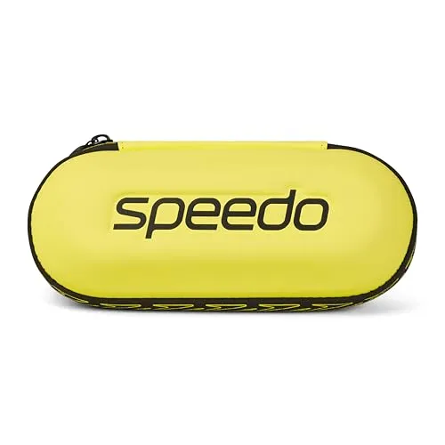 Speedo Unisex Erwachsene Schwimmbrillenetui | Aufbewahrung | Schutz Schwimmbrille, Safety Yellow Sil, Einheitsgröße