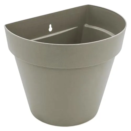 Spetebo Kunststoff Wand Blumentopf für Außen 28 x 20 cm in beige von Spetebo
