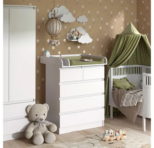 Vicco Wickelkommode Emma, Weiß, 80 x 110.2 cm