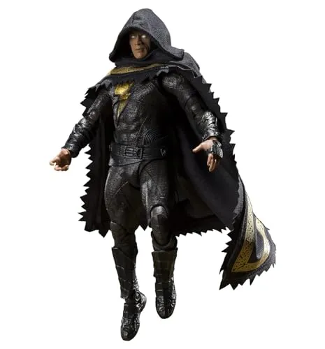 Black Adam S.H. Figuarts Actionfigur - 16 cm, voll beweglich mit Blitz-Effekten und Zubehör für actionreiche Abenteuer