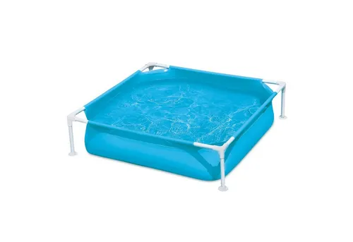 Summer Waves Frame Pool Klein 122 x 122 cm - Framepools für Kinder, ideal zum Spielen und Planschen, schneller Aufbau in nur 10 Minuten, stabiler Metallrahmen, perfekt für kleine Wasserfreunde ab 2 Jahren.