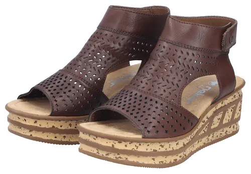 Rieker 68185-24 Damen Sandalen - Bequeme Sandalen mit weicher Decksohle, ideal für den täglichen Einsatz. Robuste und flexible Eigenschaften sorgen für besten Tragekomfort.