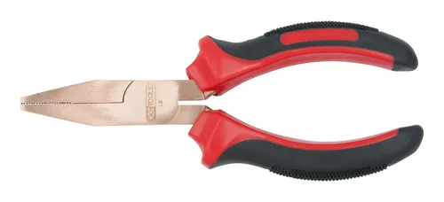 KS Tools 9620630 Flachzange Kupfer, Beryllium 160mm - Zangen aus Kupfer-Beryllium, funkenfrei und explosionsgeschützt, ideal für sichere Arbeiten in sensiblen Bereichen