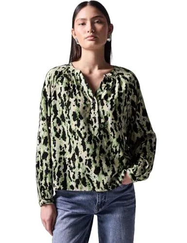 Loose Fit Raglan-Bluse - Damenblusen mit geschlitztem Rundhals und dekorativer Knopfleiste, aus softer Viskose für höchsten Tragekomfort und lässigen Look.