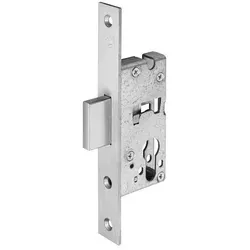 WILKA Rohrrahmenschloss Flachstulp mit Riegel - 45 mm - Schließtechnik für sichere Türen, mit robustem Edelstahl-Flachstulp und einfachem Einbau, ideal für vielfältige Anwendungen.