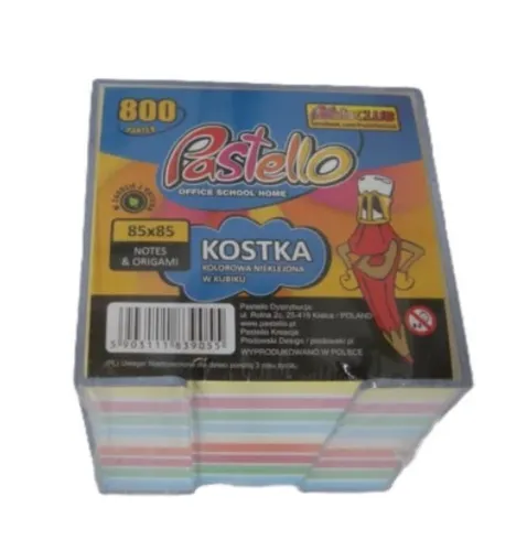 Pastello Haftnotizen im Würfelspender, 800 Blatt, farbig sortiert
