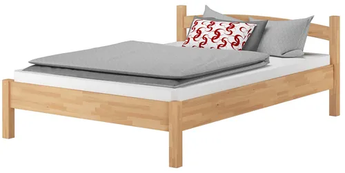 Breites Einzelbett Massivholzbett Buche 120x200 Bettgestell Holzbett Zubehör wählbar V-60.73-12ohne Zubehör