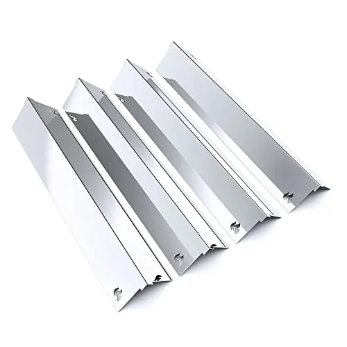 teileplus24 BR05-4-SG Gasgrill Edelstahl Brennerabdeckung kompatibel mit Napoleon Rogue Prestige Freestyle | Flavorizer Bars | Passgenau | Rostfrei | Brennerschutz