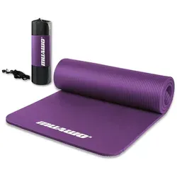 Muawo Fitnessmatte - Extra dick und lang mit Tragegurt - Sportmatte, 15 mm dick und 190 cm lang, phthalatfrei und rutschfest, ideal für Yoga, Pilates und Home-Workouts. Inklusive praktischer Tragetasche für einfachen Transport.