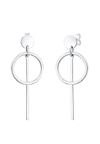 Elli Ohrringe Damen Ohrhänger Geo Kreis Basic Minimal Cool in 925 Sterling Silber - Ohrringe für Damen aus hochwertigem 925 Sterling Silber, handgefertigt und anlaufgeschützt. Perfekte Geschenkidee für jeden Anlass und ideal für stilbewusste Frauen.