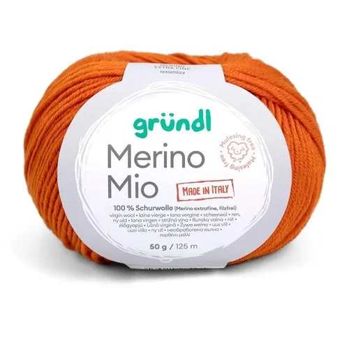 GRÜNDL WOLLE MERINO MIO 50 G ORANGE 100G/10,78 EUR NEU