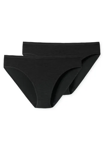 Schiesser Damen 2 PACK Taislip Unterwäsche - Modal Essentials, schwarz - Funktionsunterwäsche für Damen im Doppelpack, aus seidigweicher, elastischer Single-Jersey-Qualität mit flachen Nähten für höchsten Tragekomfort.