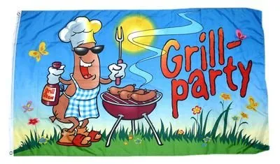 Flagge/Fahne Grill Party Grillfahne 90 x 150 cm