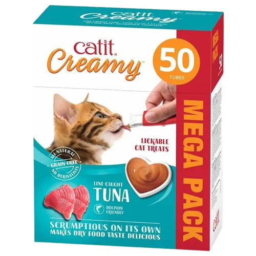 Catit Creamy Thunfisch 50er-Pack für Katzen - gesunde cremige Leckerei