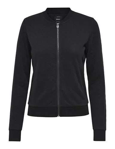 ONLY Damen Onljoyce Ls Noos Bomberjacke, Schwarz, XL EU - Funktionsjacke aus 100% Polyester, bequem geschnitten und ideal für lässige Looks.
