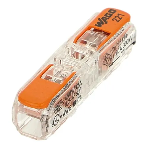 Wago 221-2411 Durchgangsverbinder mit Hebel für alle Leiterarten max. 4mm² (3 St.)