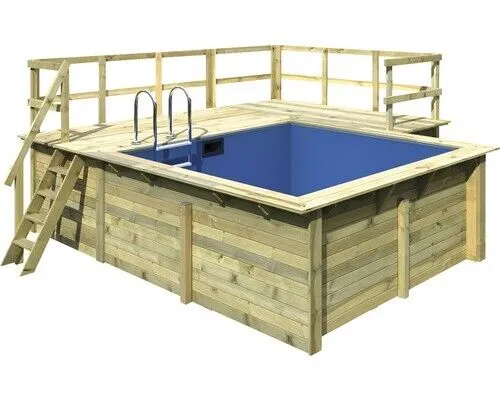 Karibu Holzpool-Set rechteckig 462x483x124 cm