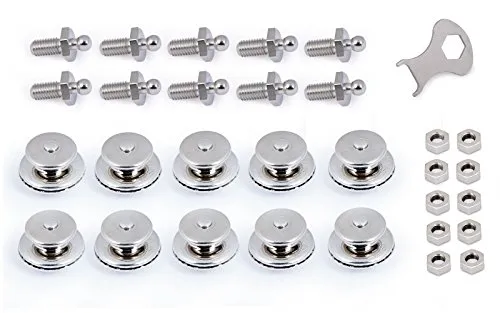 Tenax-Set 10 x Schraube, Mutter und Oberteil, 1 x Schlüssel